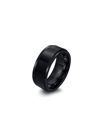 Titanium Steel Geometric Minimalist Band Ring