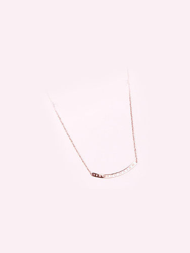 Bent Pendant Women Simple Necklace