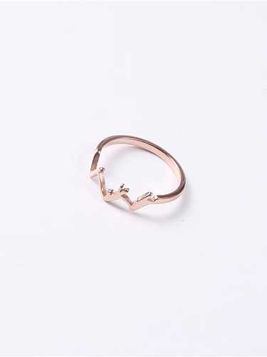 Anillo midi minimalista irregular liso de titanio