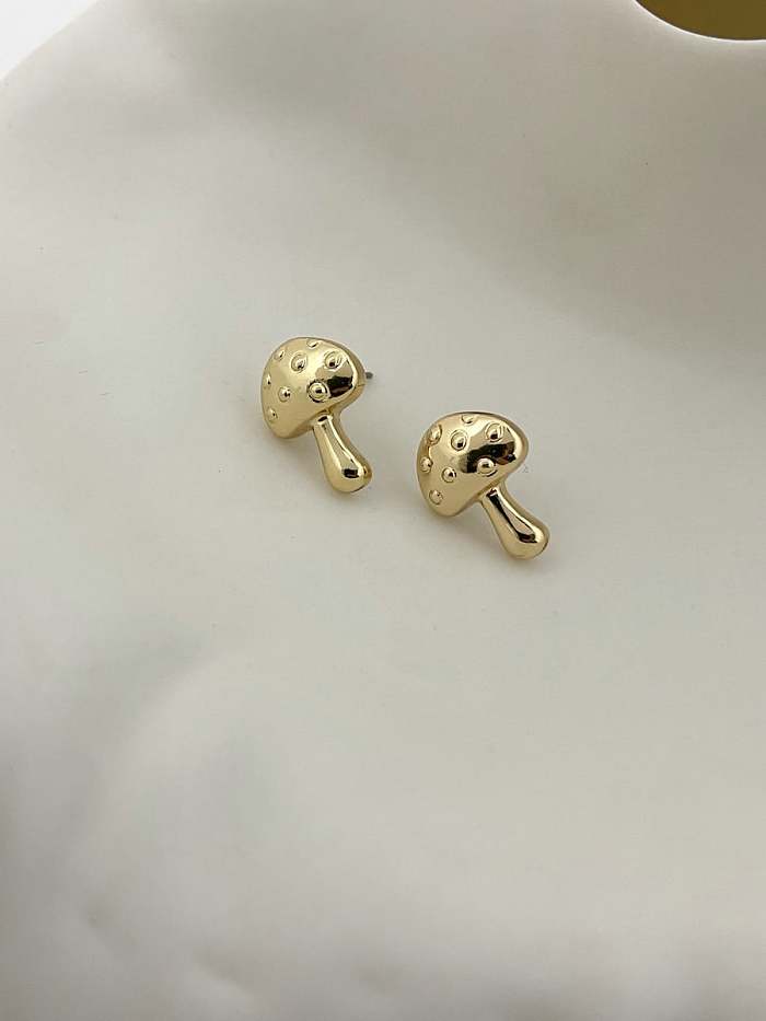 Stainless steel Mushroom Trend Stud Earring