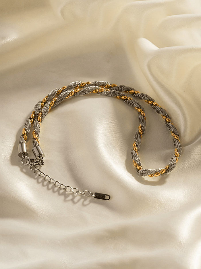 Unregelmäßige Vintage-Halskette aus Edelstahl