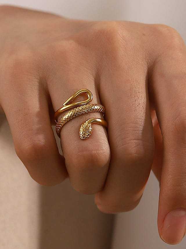 Stainless steel Snake Vintage Band Ring