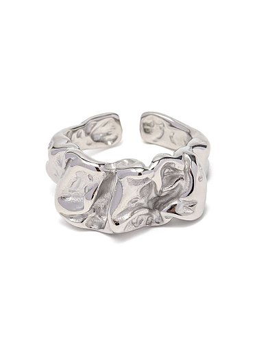 Stainless steel Irregular Vintage Band Ring