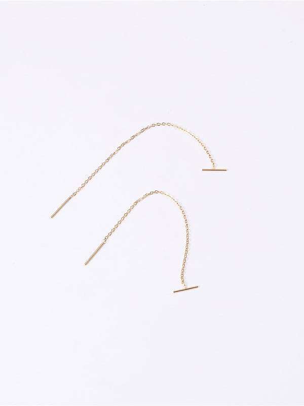 Titanium Simple Personality Long Tassel Chain Earring