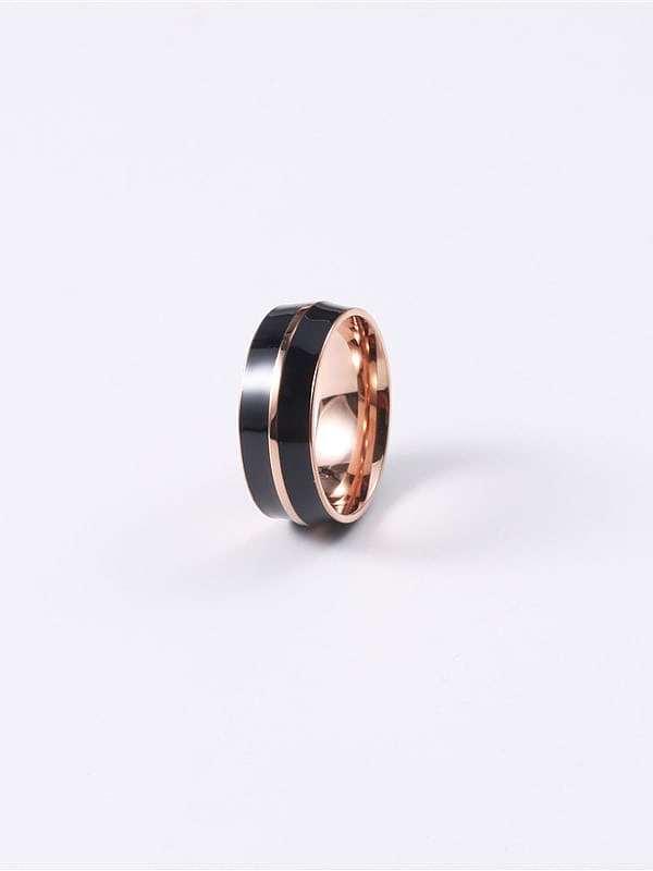 Titanium Round Minimalist Band Ring