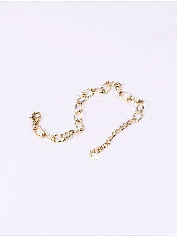 Titanio con collares de cadena simplistas chapados en oro de imitación