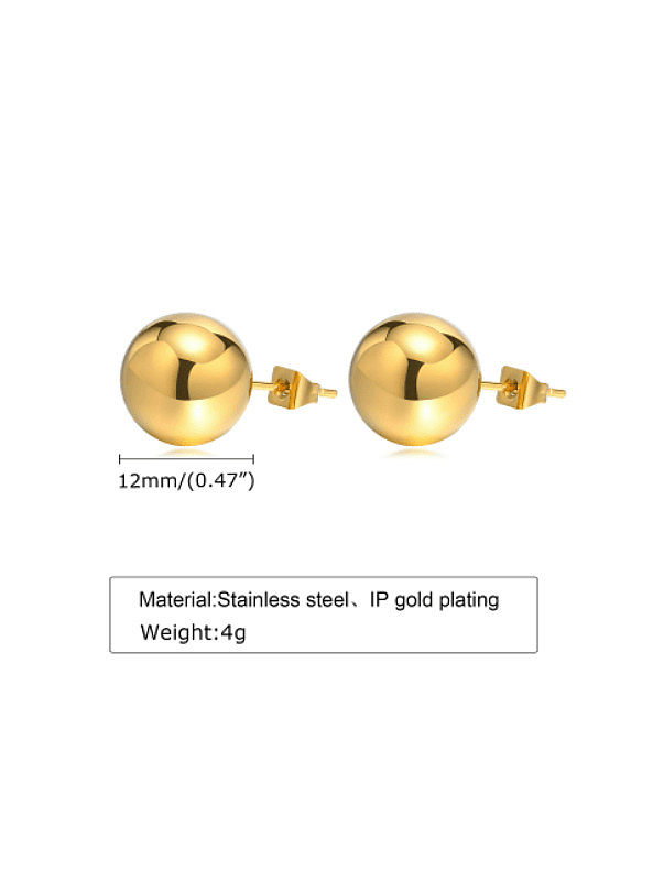 Stainless steel Ball Minimalist Stud Earring