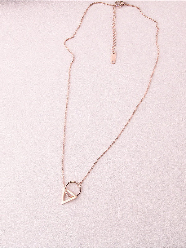 Simple Geometry Pendant Clavicle Necklace