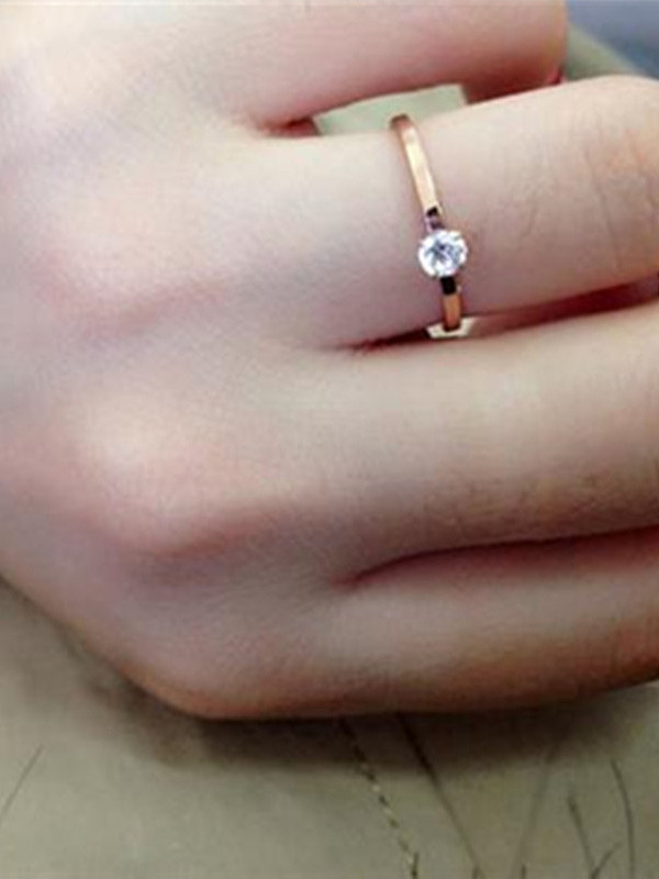 Rose Plated Zircon Valentine Gift