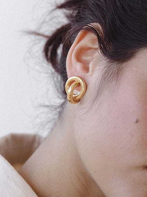 Titanium Irregular Minimalist Stud Earring