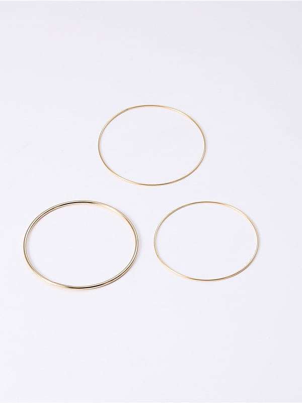 Titane avec bracelets ronds simplistes plaqués or imitation
