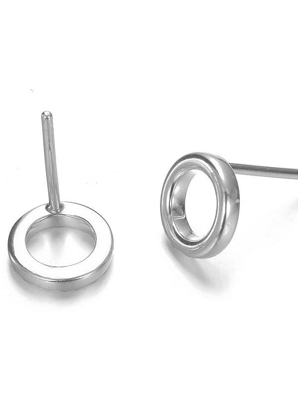 Stainless steel Round Minimalist Stud Earring