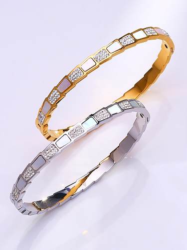 Stainless steel Shell Snake Minimalist Band Bangle