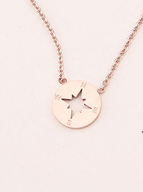 Hollow Pendant Rose Gold Plated Necklace