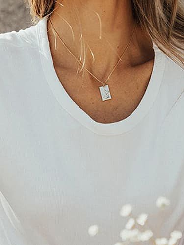 Stainless steel Irregular Minimalist Can you trpe lettering animal Necklace