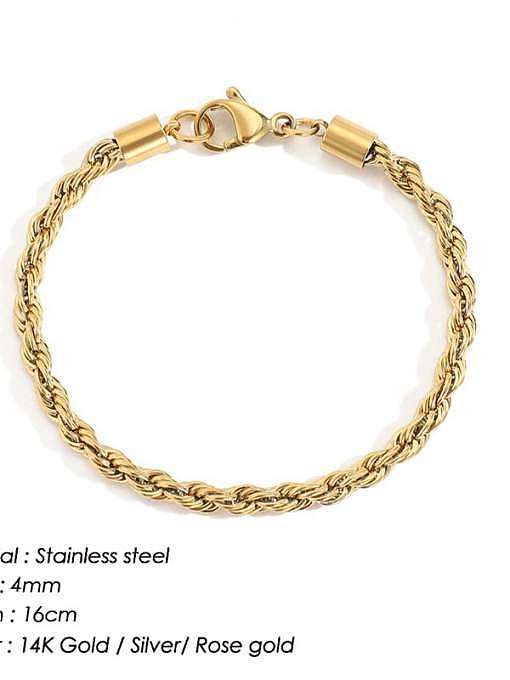 Stainless steel Geometric Vintage Link Bracelet
