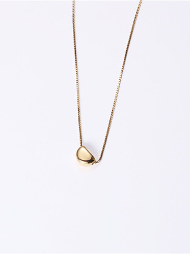 Titanio con collares geométricos lisos simplistas chapados en oro