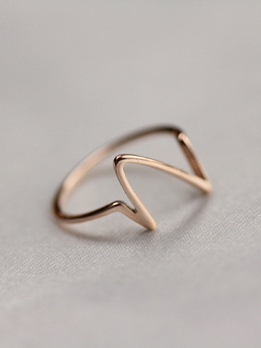 Lighting Simple Style Women Ring