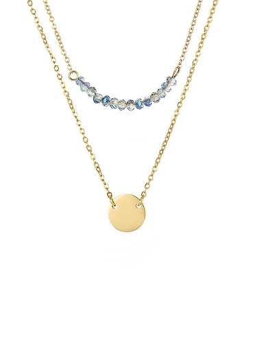 Collier minimaliste géométrique en perles d'acier inoxydable
