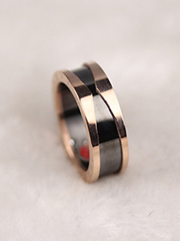 Two Color Plated Smooth Ring