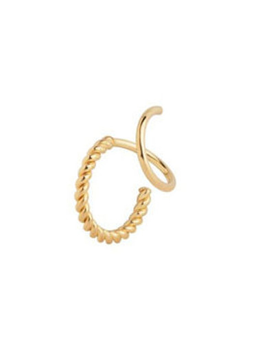 Boucles d'oreilles pendantes irrégulières en titane avec personnalité plaquée or