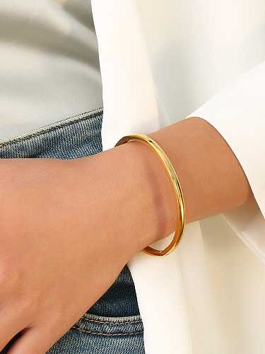 Stainless steel Geometric Minimalist Band Bangle