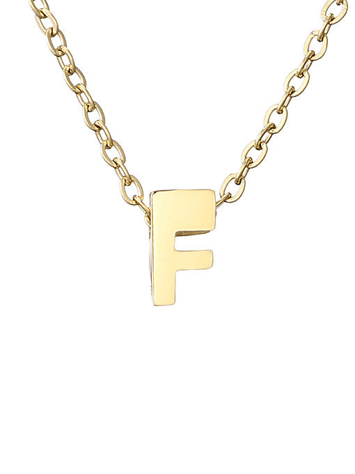 Collier pendentif initiales minimalistes en titane