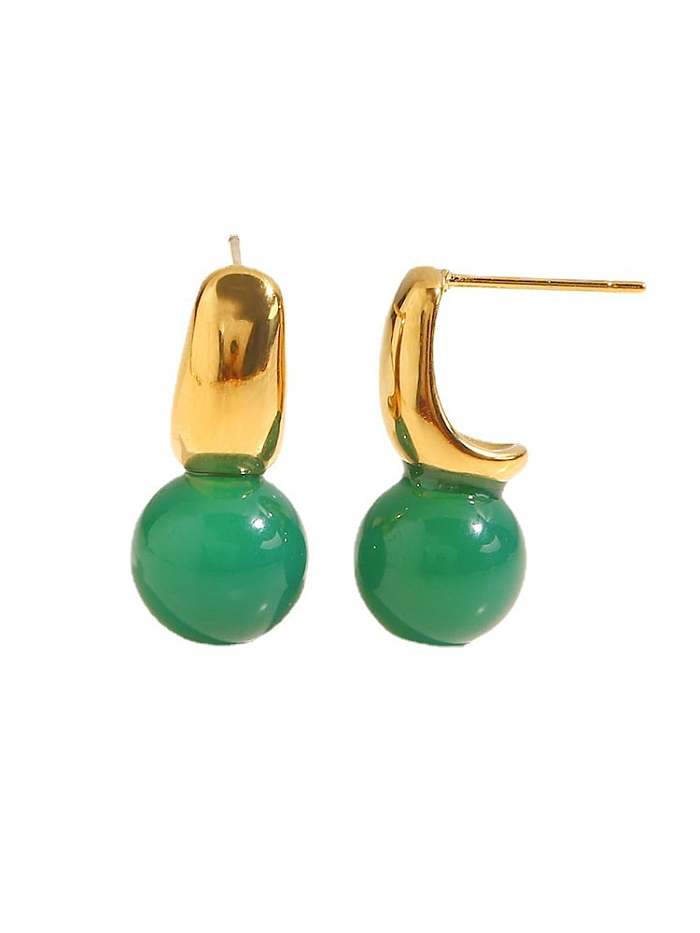 Stainless steel Imitation Pearl Geometric Vintage Drop Earring