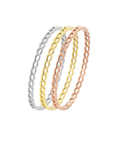 Stainless steel Hollow Geometric Minimalist Bangle