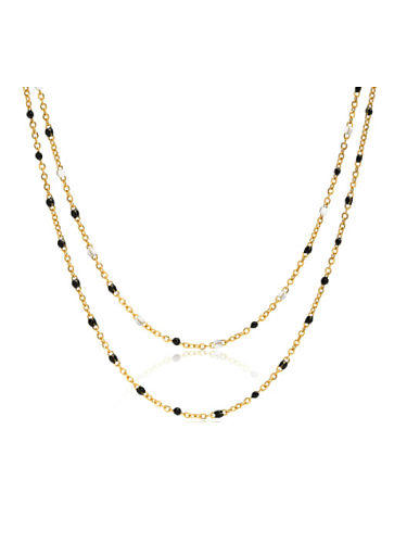 Collier minimaliste géométrique en perles MGB en acier inoxydable