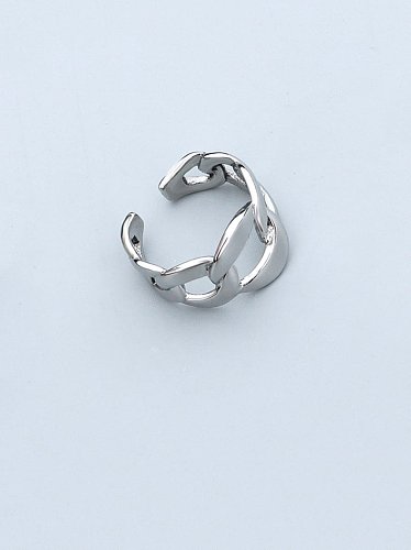 Titanium 316L Stainless Steel Hollow Geometric Minimalist Band Ring with e-coated waterproof