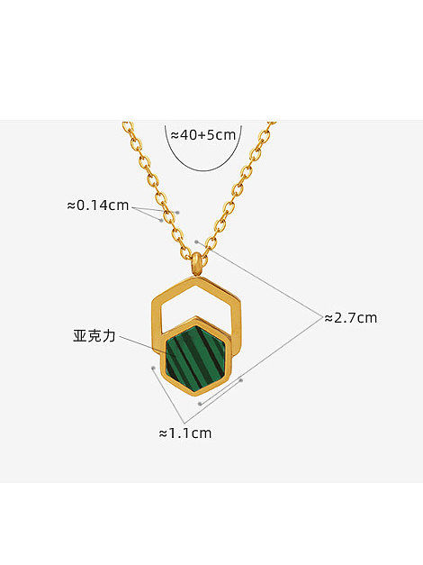 Titanium Steel Acrylic Geometric Minimalist Necklace