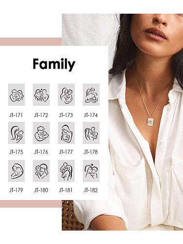 Geometrische minimalistische Trpe-Schriftzug-Halskette aus Edelstahl