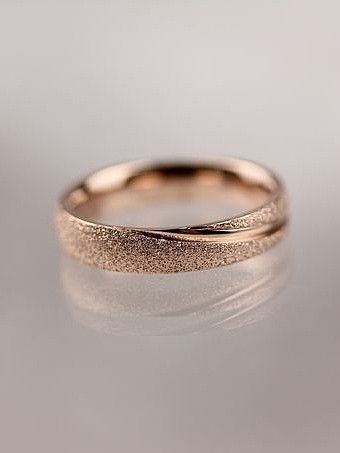 Frosted Simple Women Titanium Ring