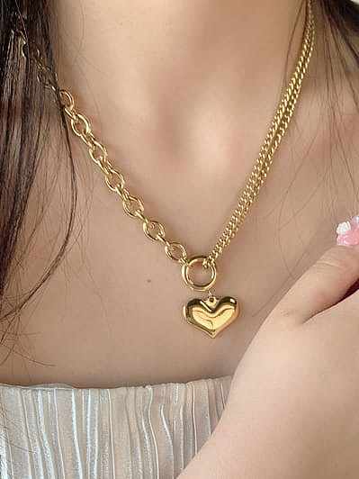 Stainless steel Heart Minimalist Link Bracelet