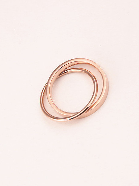 Simple Style Double Circle Ring