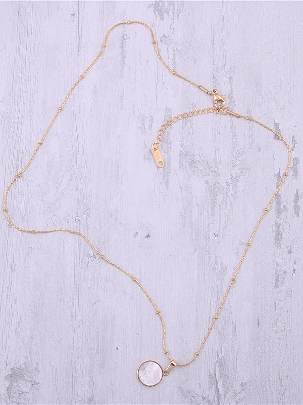 Titanium With Gold Plated Simplistic Geometric Necklaces