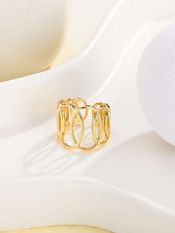 Stainless steel Hollow Geometric Minimalist Band Ring