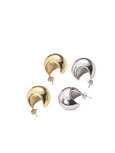 Boucles d'oreilles minimalistes géométriques en acier au titane