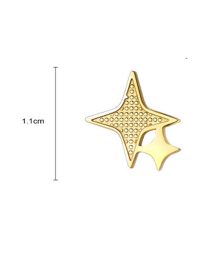 Titanium Steel Star Hip Hop Stud Earring