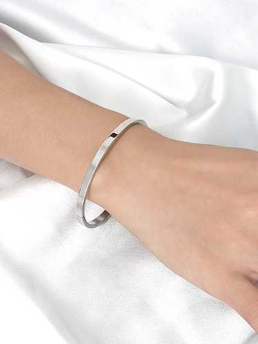 Stainless steel Geometric Minimalist Band Bangle