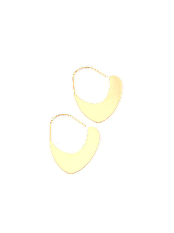 Titanium With Gold Plated Simplistic Irregular Earrings