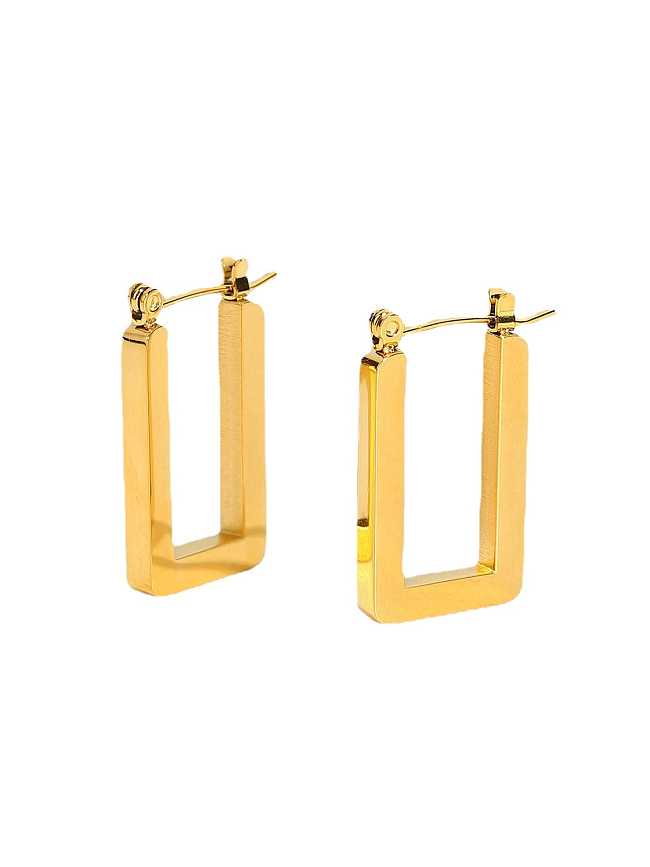 Stainless steel Rectangle Trend Huggie Earring