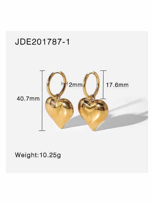 Stainless steel Heart Trend Huggie Earring