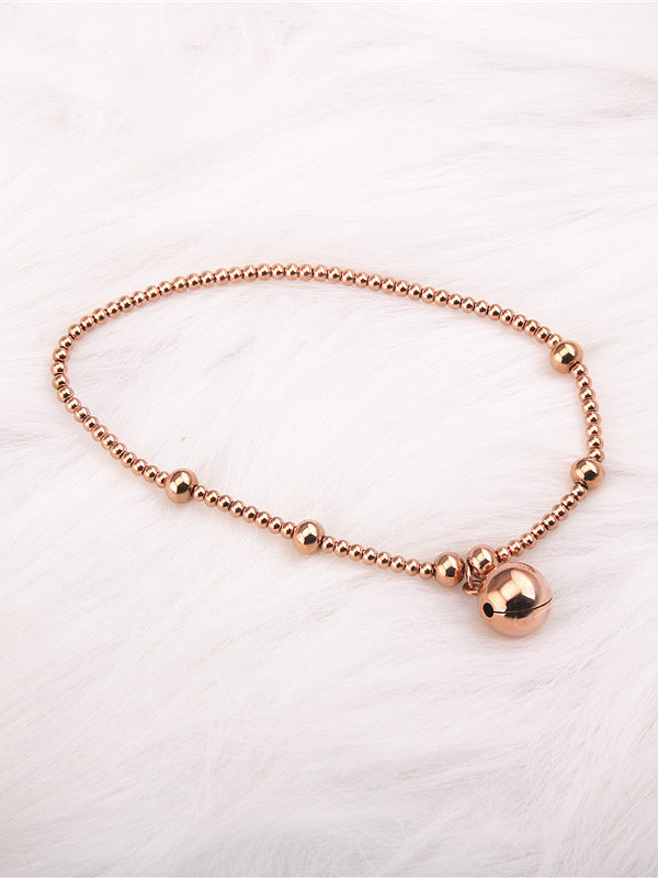 Bracelet de cheville en titane avec perles simples