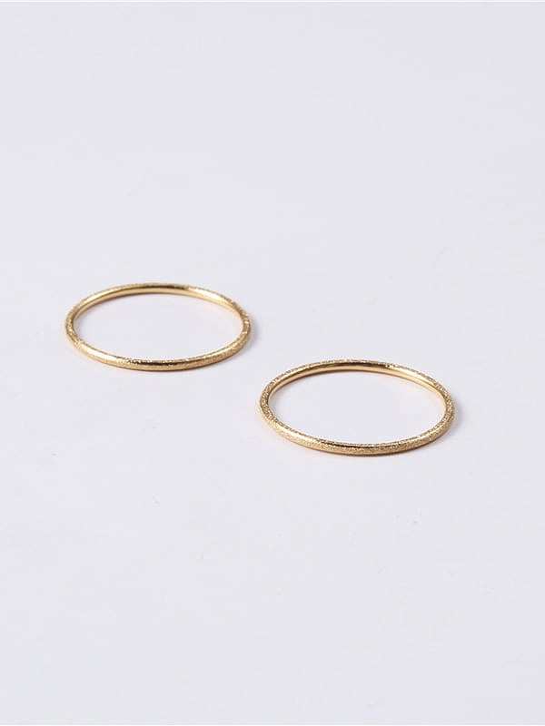 Titanium With Imitation Gold Plated Simplistic Round Band Rings