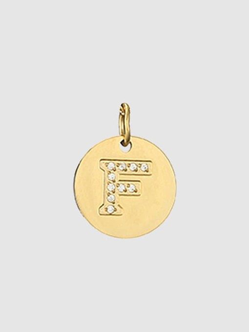 Minimalistische runde Anhänger-Halskette aus Titan mit 26 Buchstaben