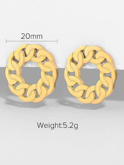 Stainless steel Round Trend Stud Earring