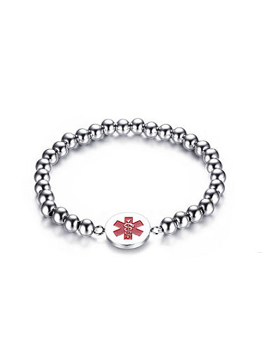 Creative Medical Logo Shaped Stainless Steel Bracelet
