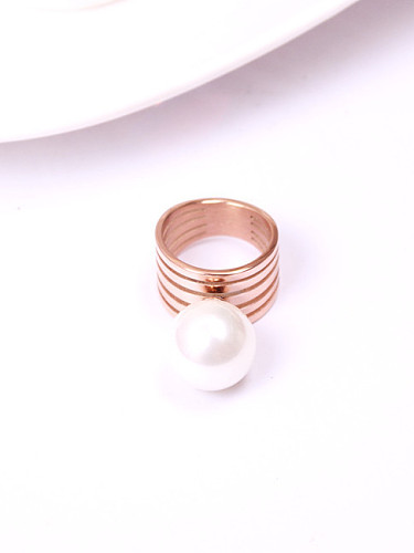 Temperament-Muschel-Perlen-Frauen-Ring